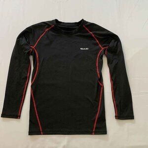 EUC Telaleo Long Sleeve Compression Shirt Thermal Fleece Lined Boys Size MEDIUM
